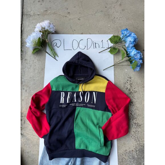 Other - Reason Clothing Multicolor Patchwork Hoodie – Statement Streetwear